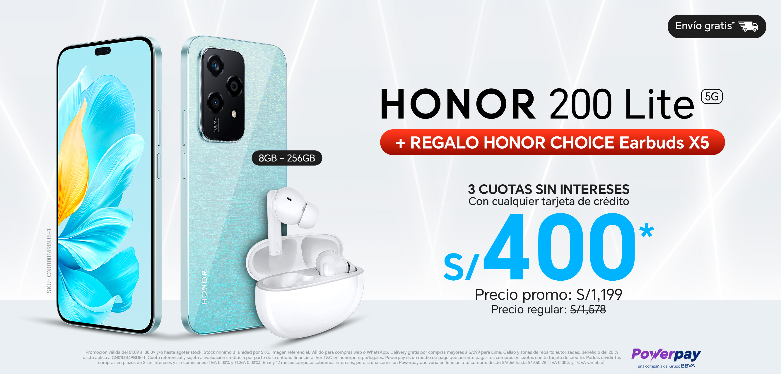 BANNER-HONOR 200 LITE +REGALOX5